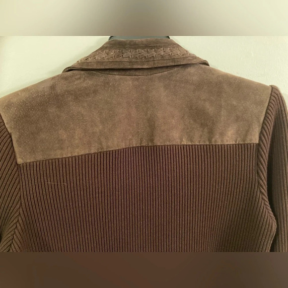 Peter Nygård Brown XL Suede Leather Sweater Jacket - Picture 10 of 16